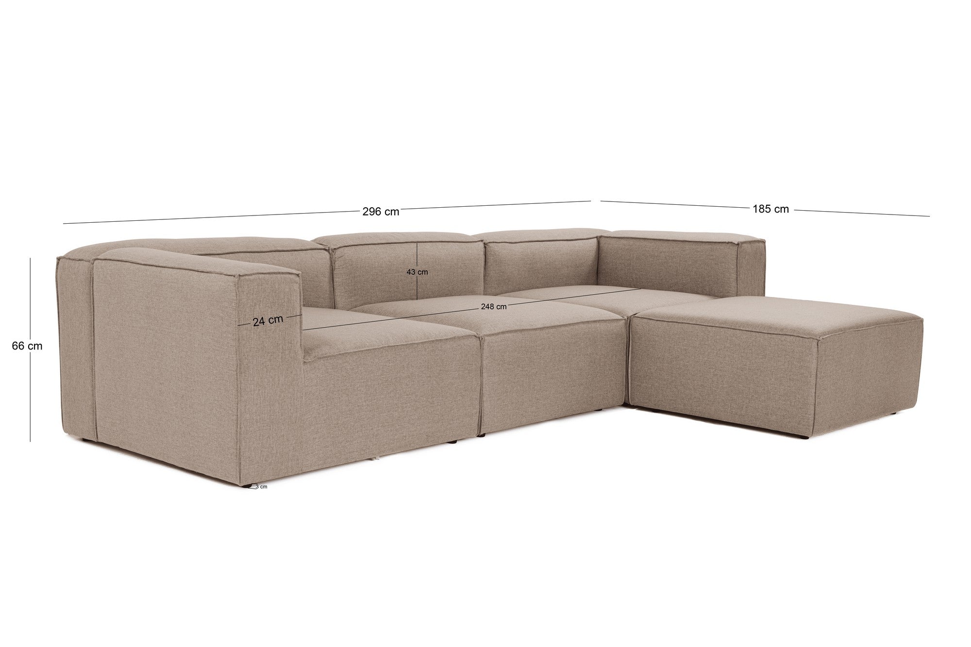 Fora – Brown L Shape Corner Sofa | Designer Sectional for Living Room