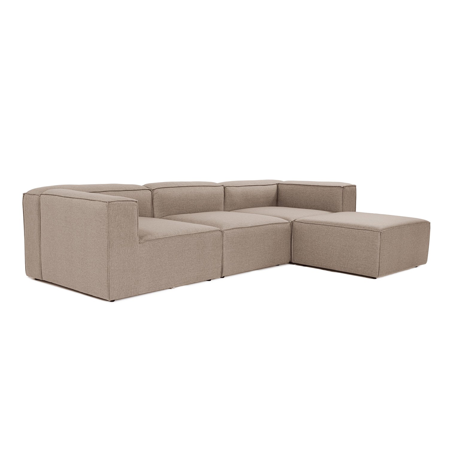 Fora – Brown L Shape Corner Sofa | Designer Sectional for Living Room