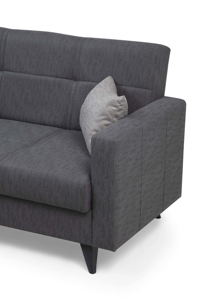 Polya Dark grey Two-Seater Sofa Bed