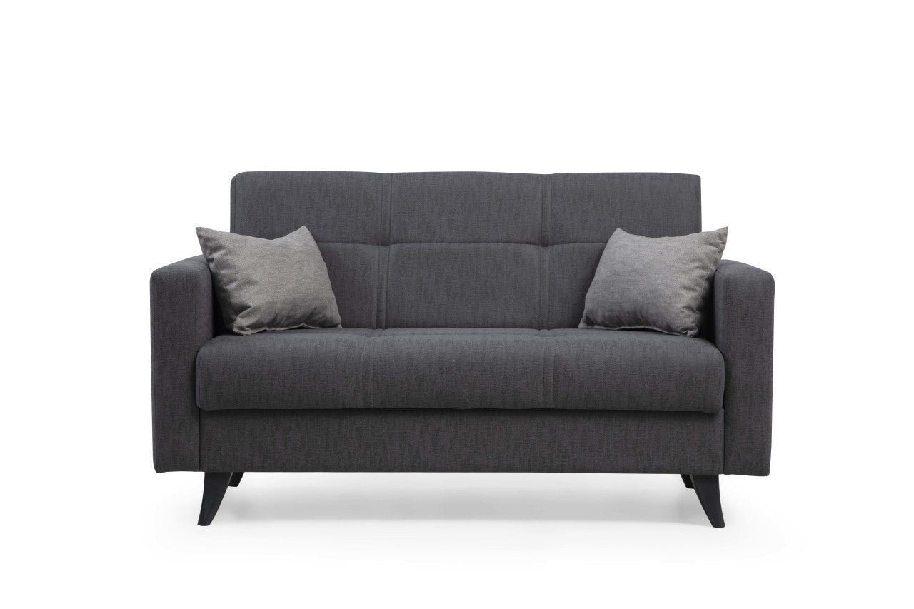 Polya Dark grey Two-Seater Sofa Bed