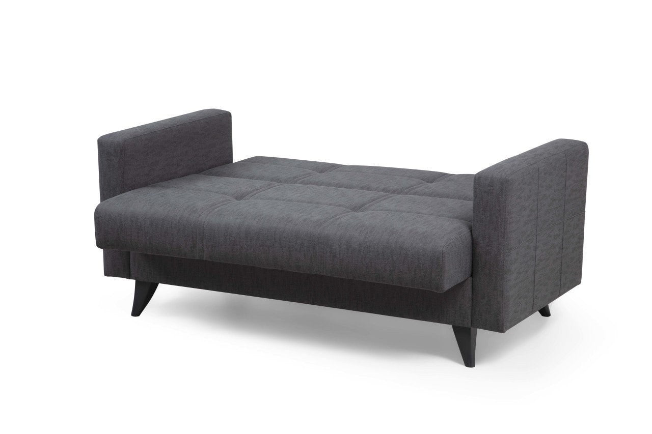 Polya Dark grey Two-Seater Sofa Bed
