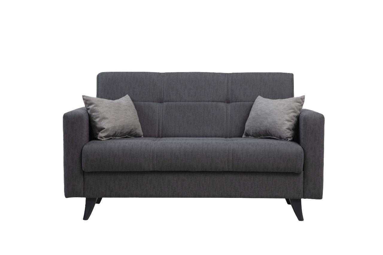Polya Dark grey Two-Seater Sofa Bed