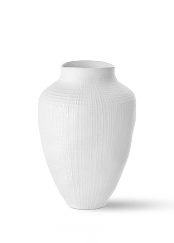 Vaso in Ceramica Bianca per Ripiani e Consolle
