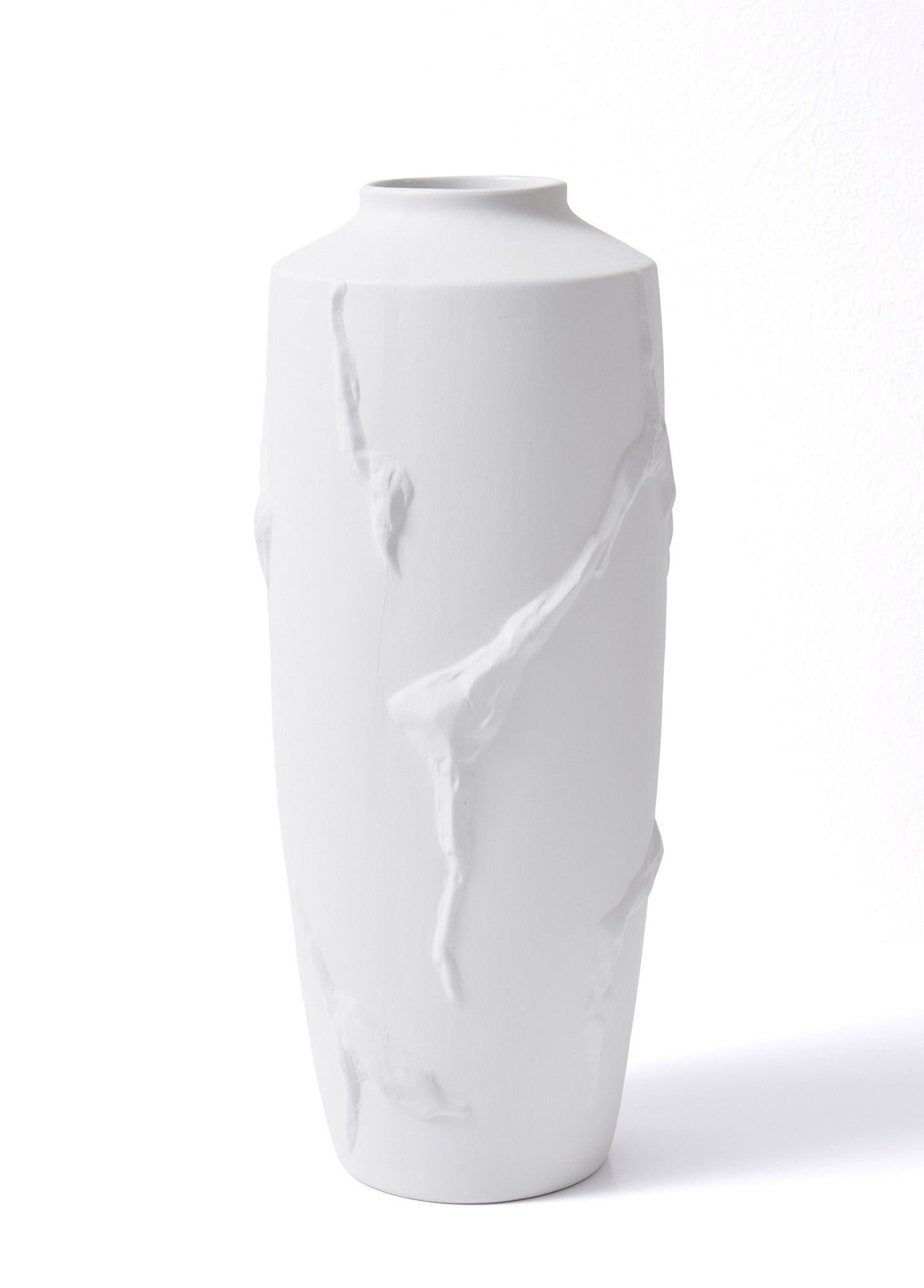 White Ceramic Vase for Decorative Displays