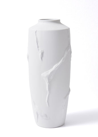 Vaso in Ceramica Bianca per Composizioni Decorative