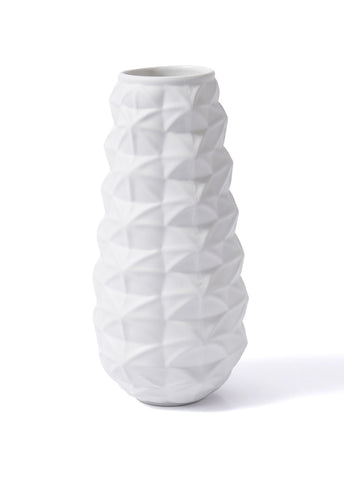 Vaso in Ceramica Bianca per l'Arredamento della Casa