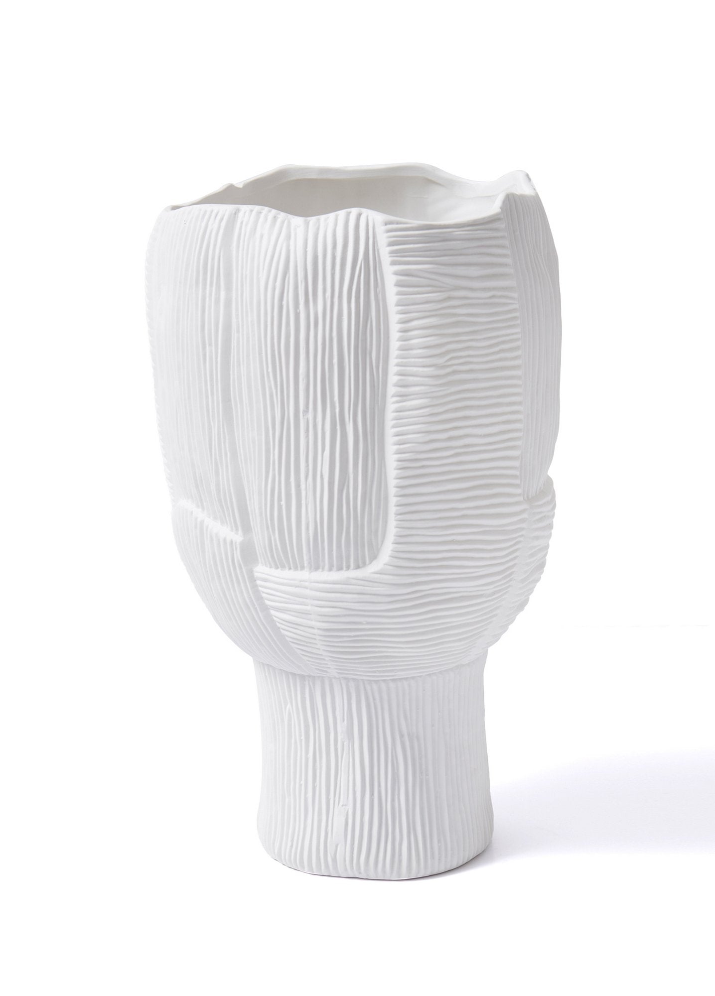 Vaso in ceramica bianca – Tocco contemporaneo