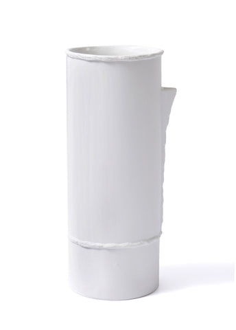Vaso in ceramica bianca per angoli decorativi