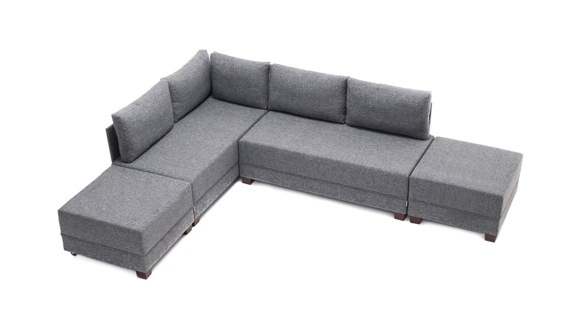 Fly – Grey L Shaped Corner Sofa Bed | Modular Sectional