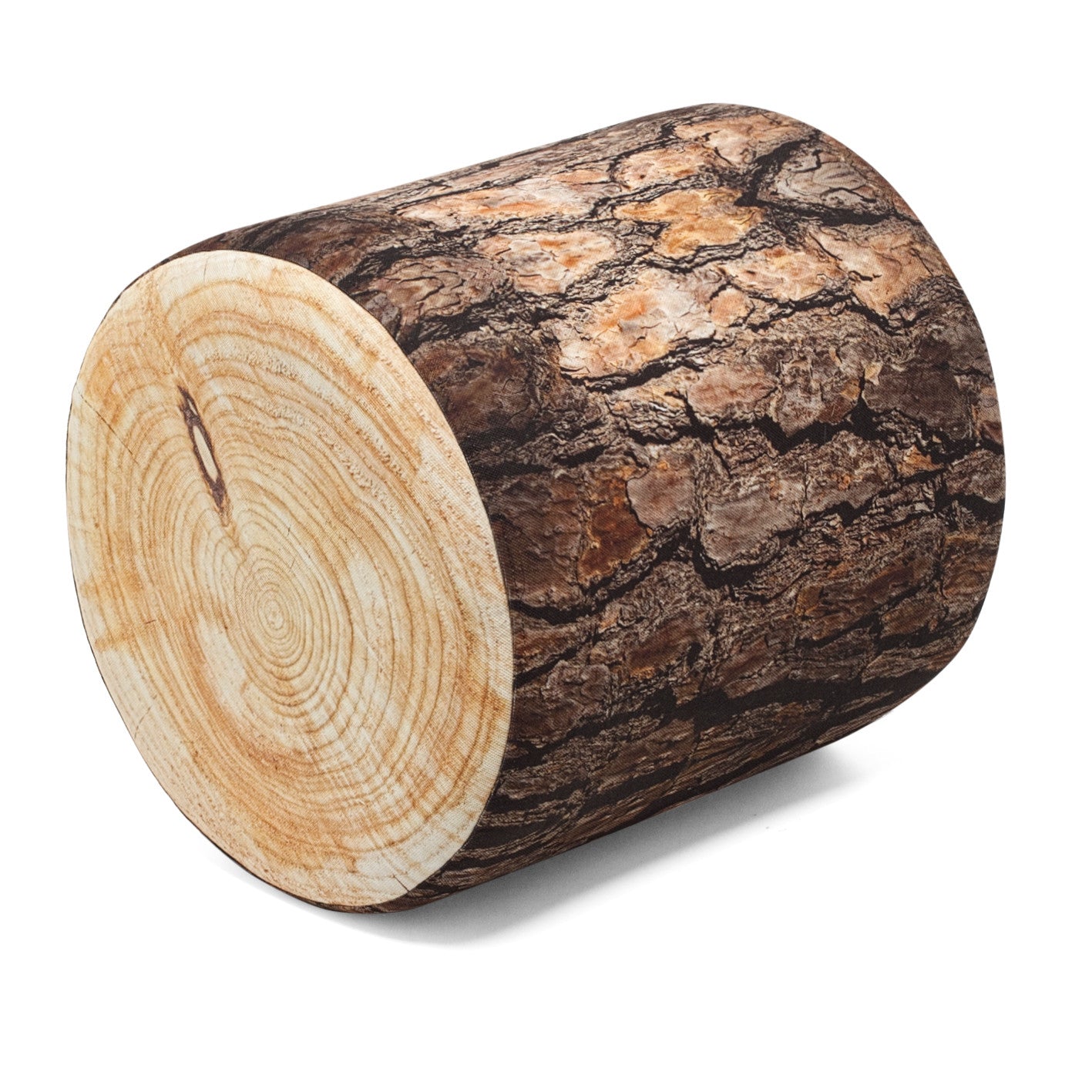 Kutuk | Brown and Cream Pouffe – Modern Upholstered Ottoman