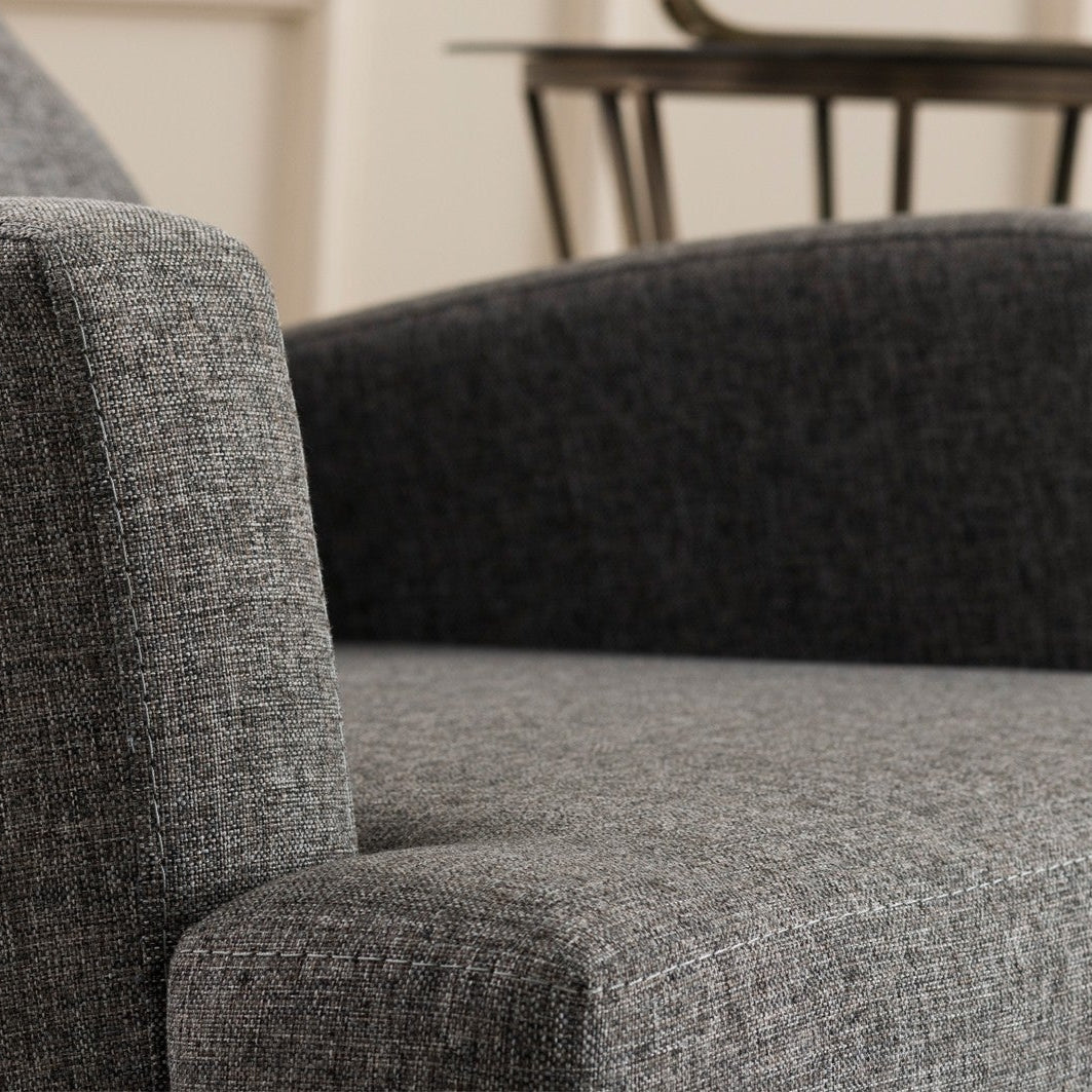 Kana Bergere | Dark Grey Wing Chair – Designer Lounge Armchair