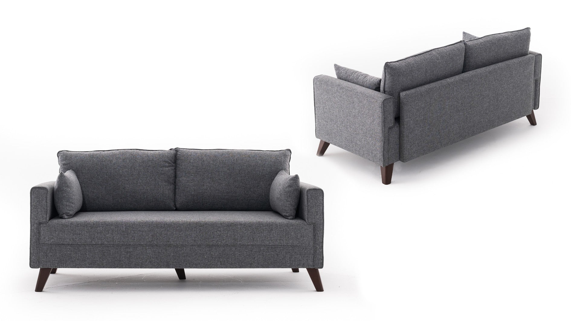 Bella – Grey 2 Seater Sofa | Compact Modern Couch for Two