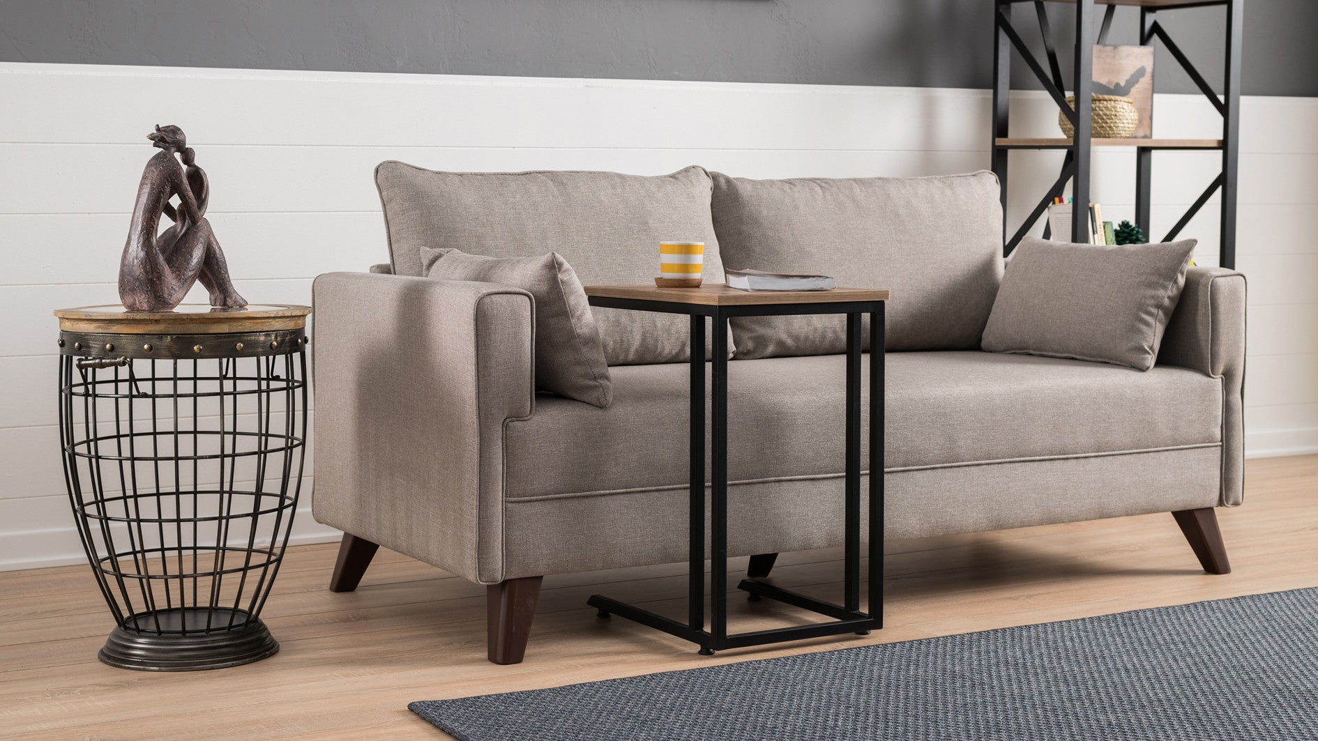 Bella – Cream 2 Seater Sofa | Compact Modern Couch for Two