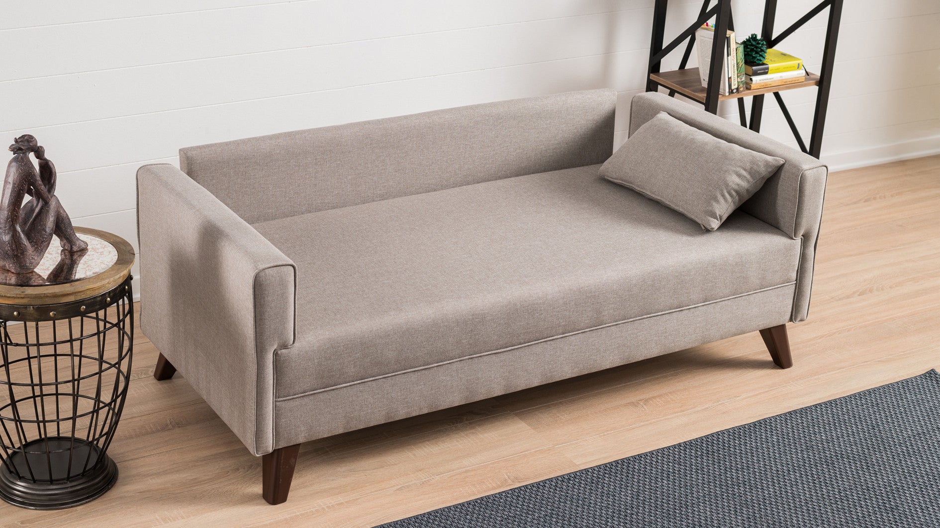Bella – Cream 2 Seater Sofa | Compact Modern Couch for Two