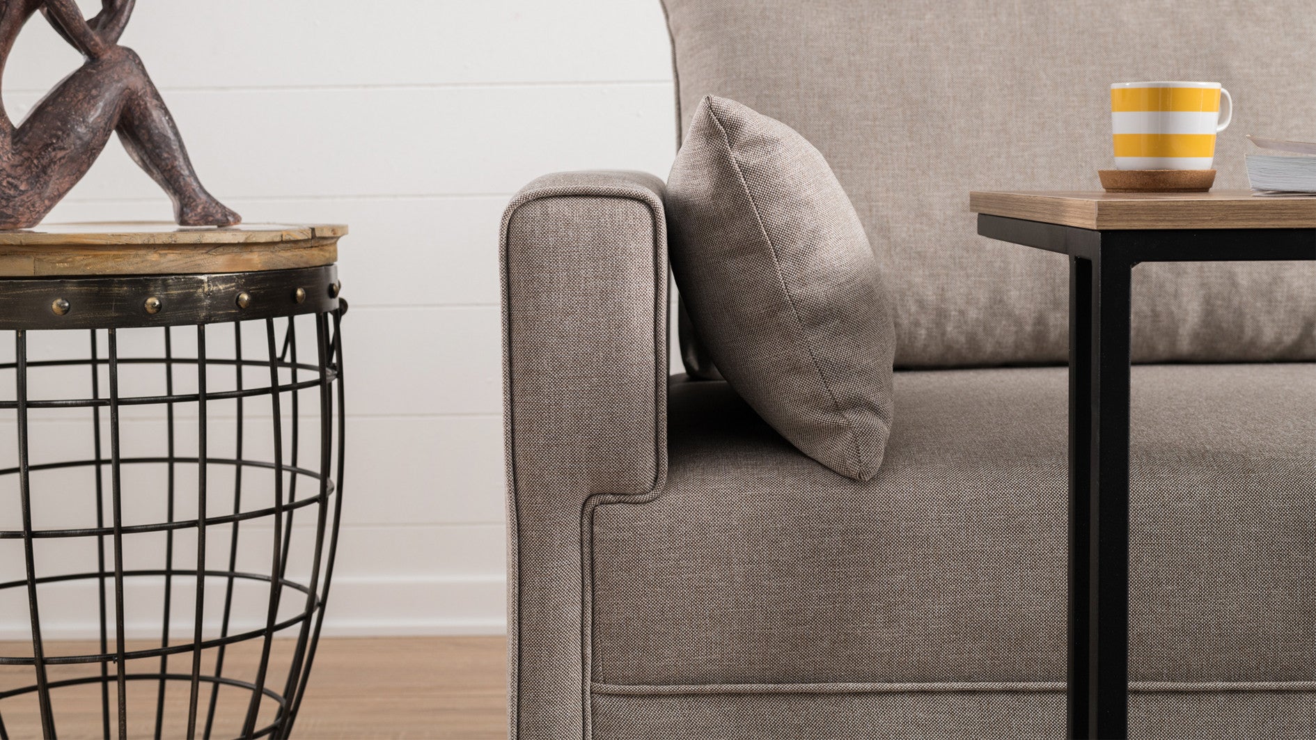 Bella – Cream 2 Seater Sofa | Compact Modern Couch for Two