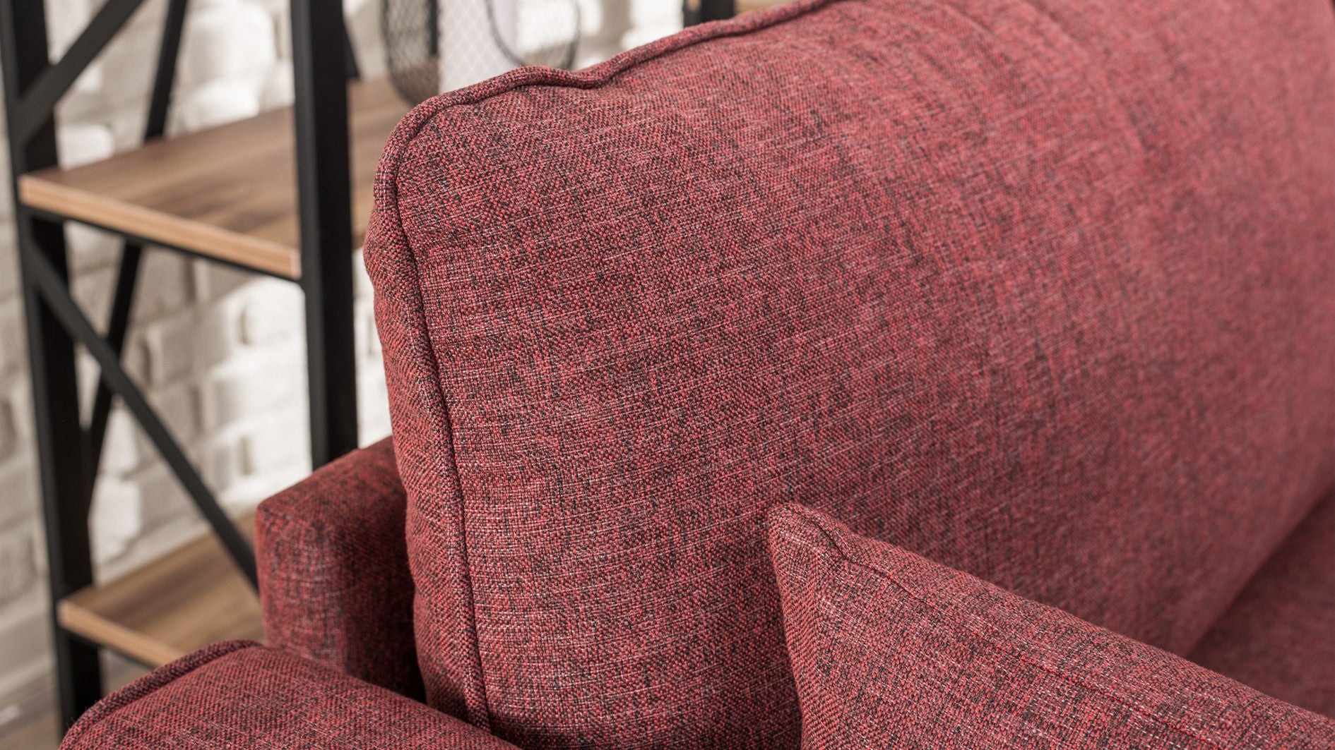 Bella – Claret Red 2 Seater Sofa | Compact Modern Couch for Two