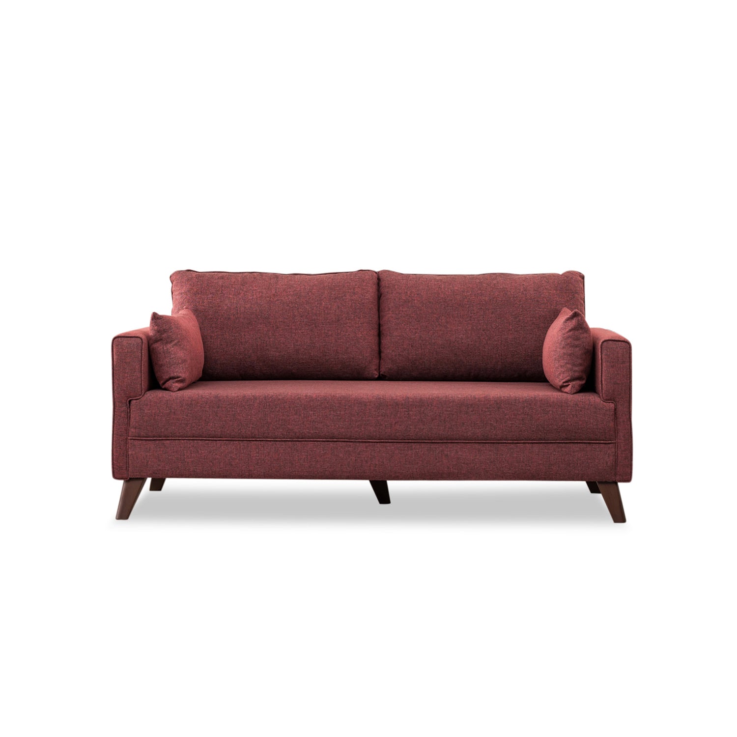 Bella – Claret Red 2 Seater Sofa | Compact Modern Couch for Two