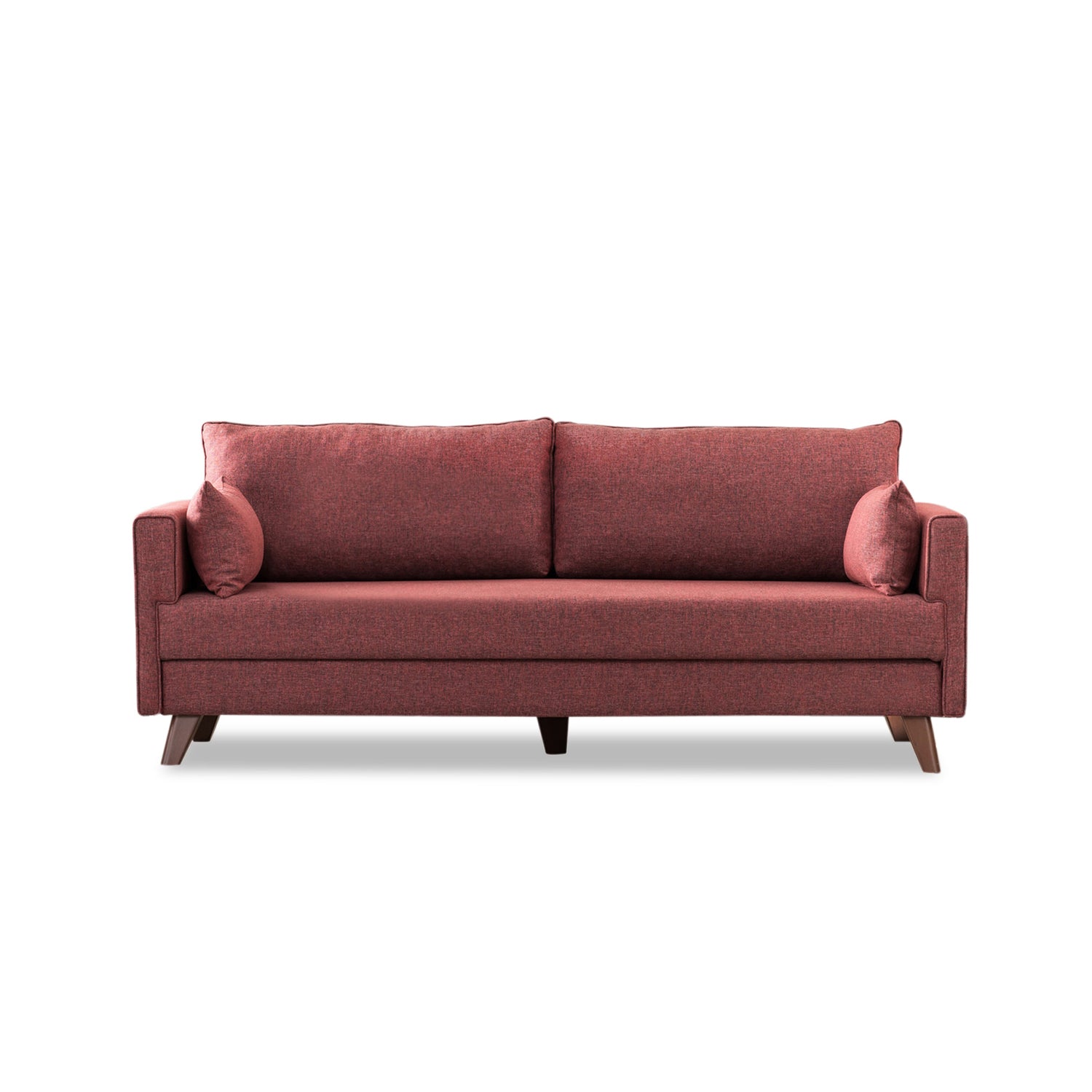 Bella  Claret Red 3-Seater Sofa Bed - | Large Pull-Out Couch for Guests