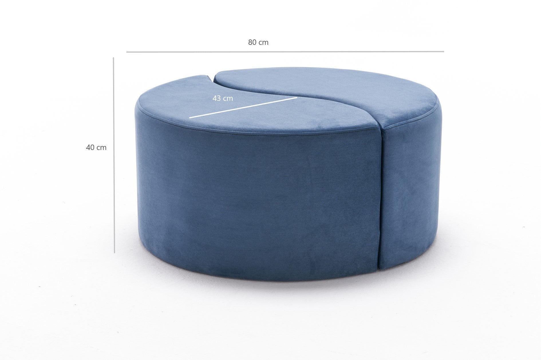 Alis Puf | Blue Pouffe – Modern Upholstered Ottoman