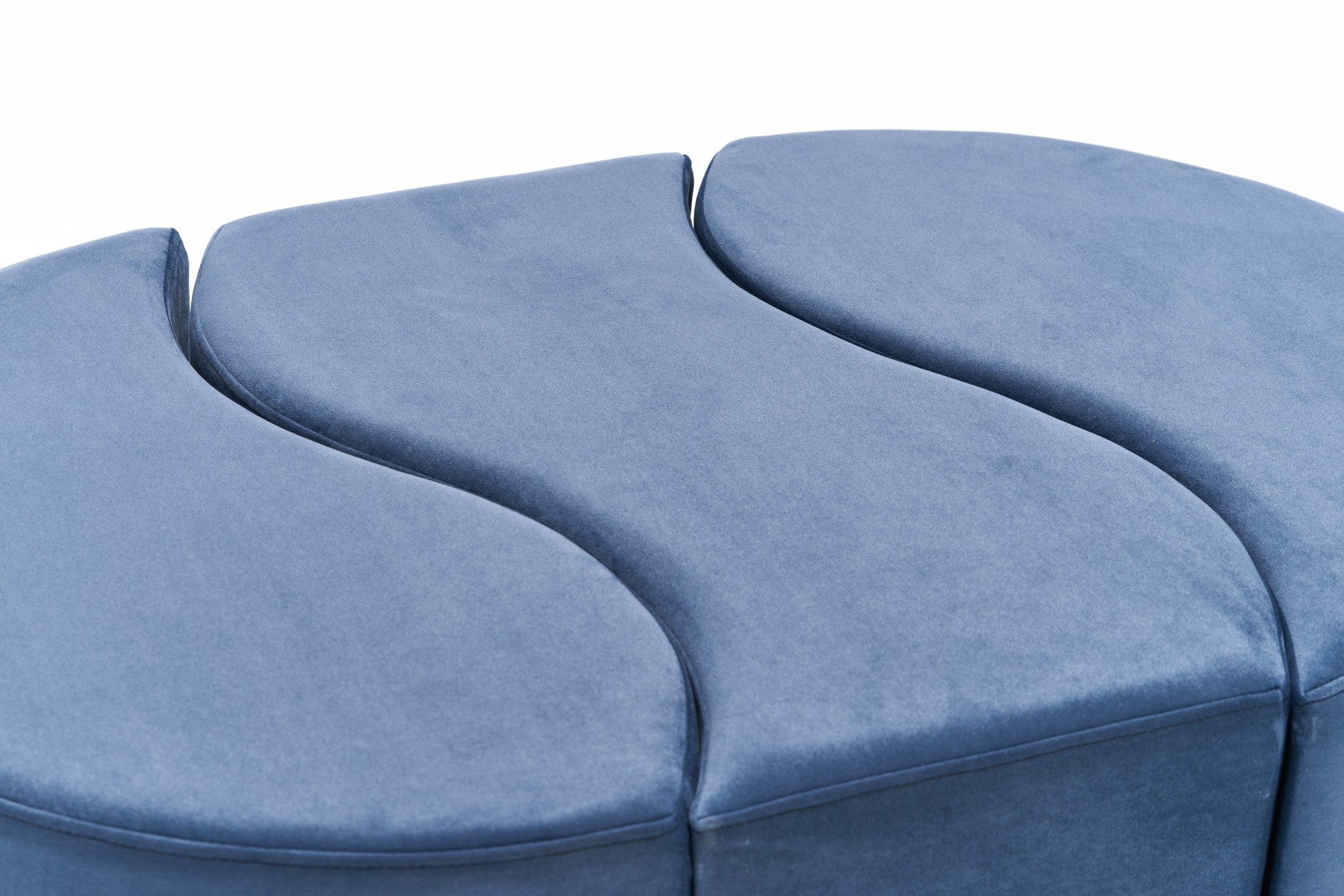 Alya Puf  | Blue Pouffe – Modern Upholstered Ottoman