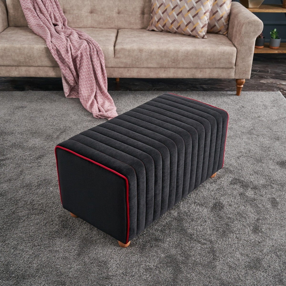 Mabel Puf Black Anthracite
Pink Pouffe Modern Upholstered Ottoman