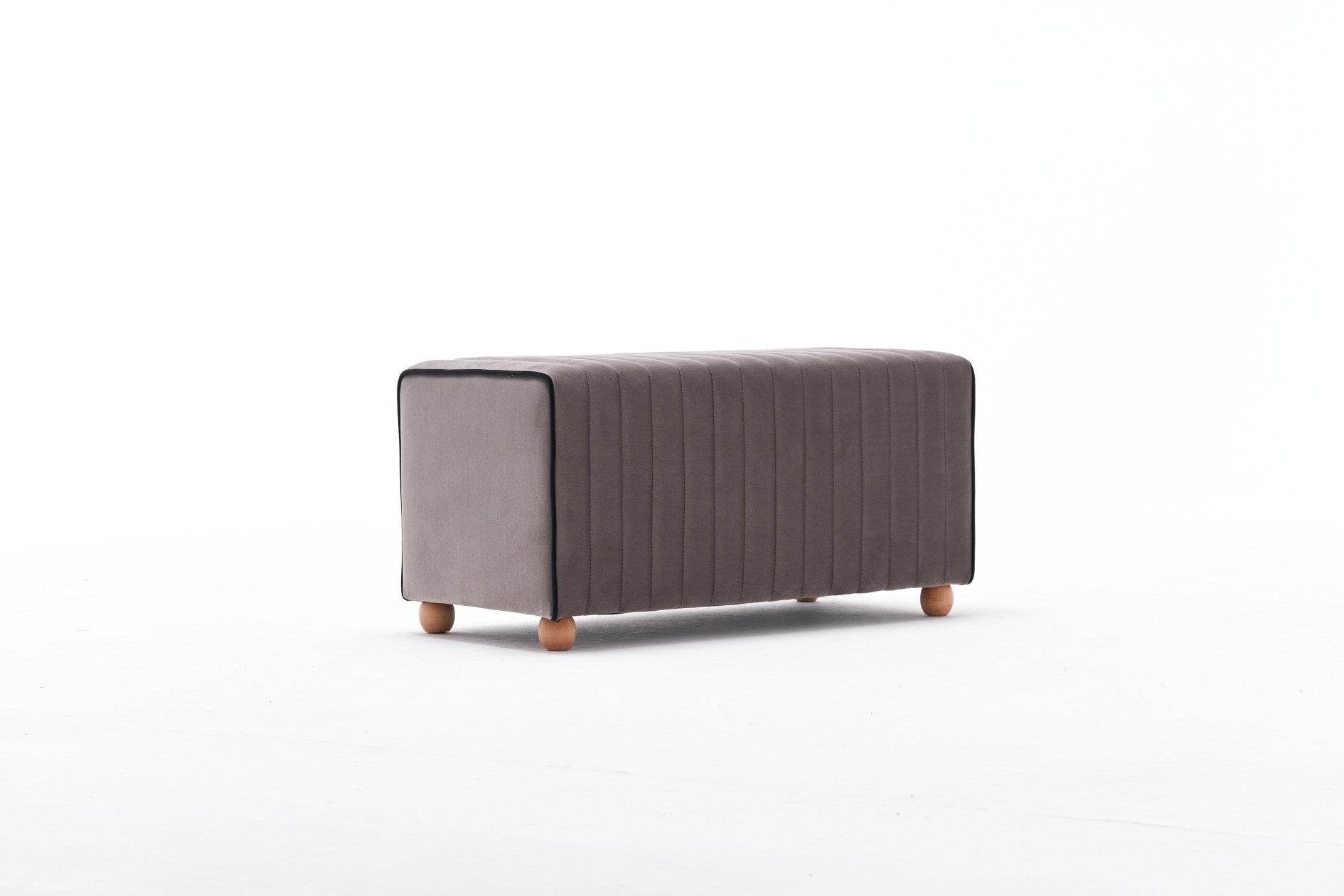 Mabel Puf - Mink | Mink Pouffe – Modern Upholstered Ottoman