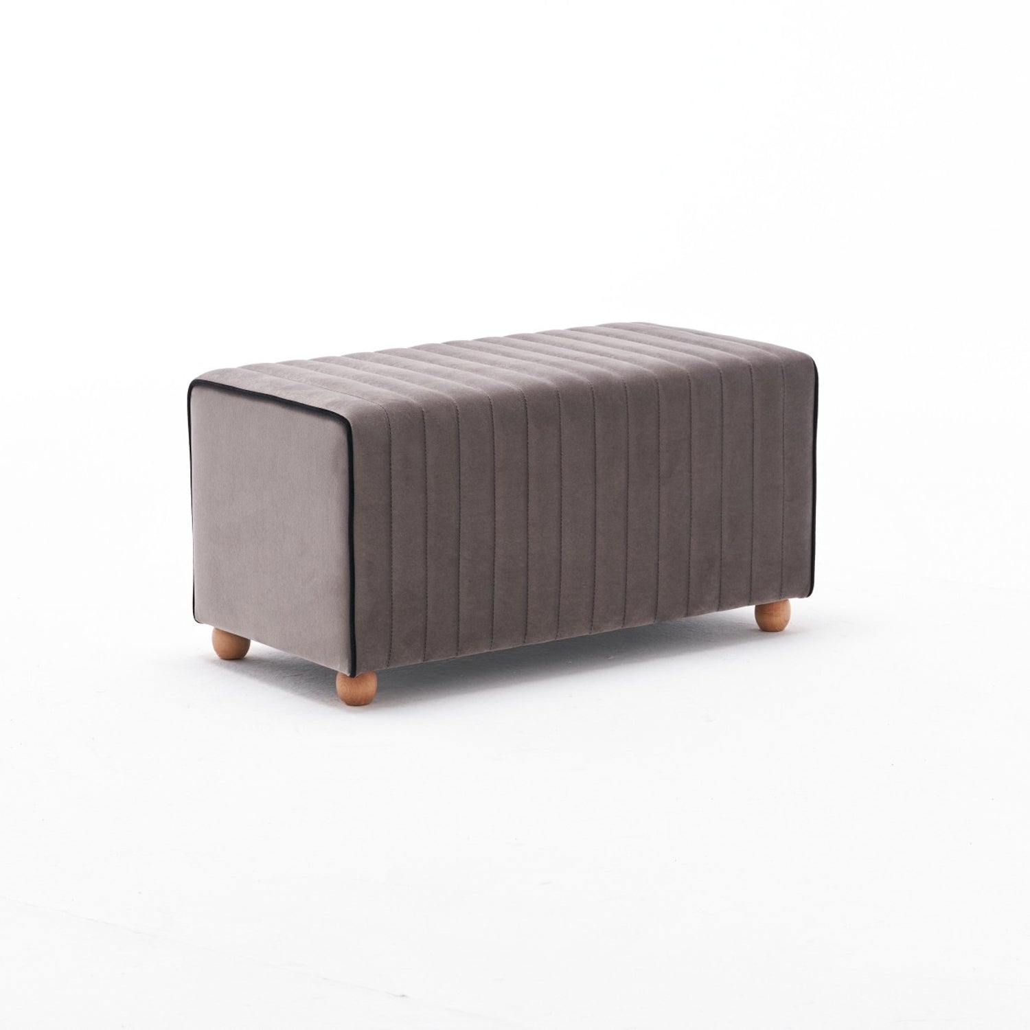 Mabel Puf - Mink | Mink Pouffe – Modern Upholstered Ottoman