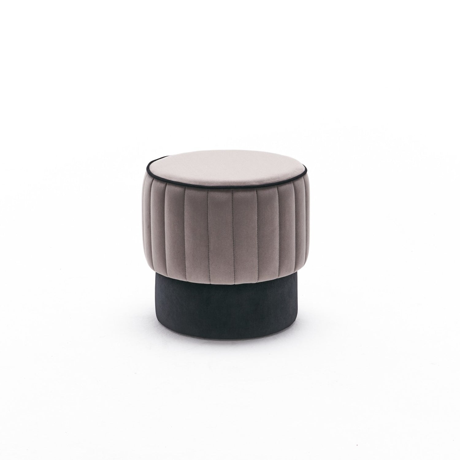 ROSE PUF  Grey Pouffe – Modern Upholstered Ottoman