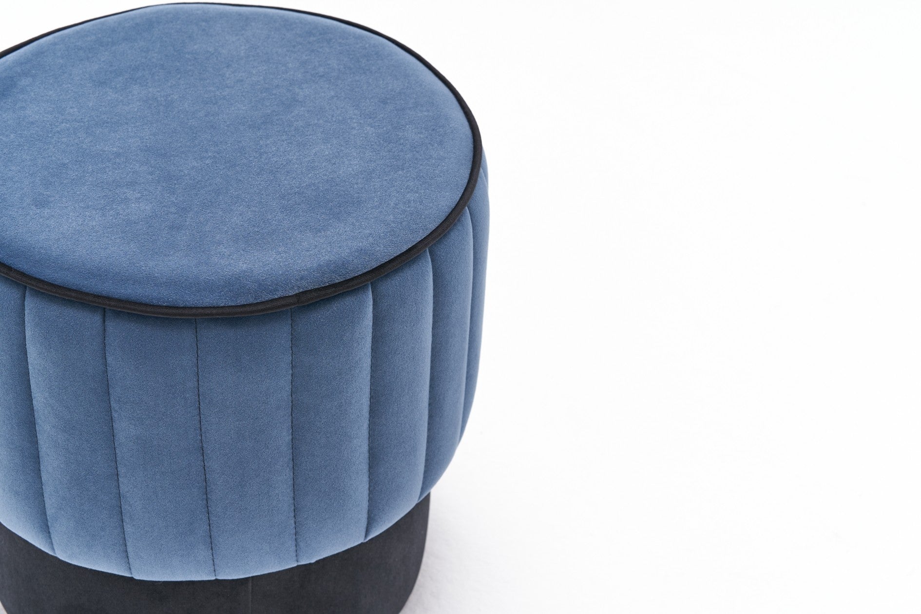 ROSE PUF Blue Pouffe – Modern Upholstered Ottoman