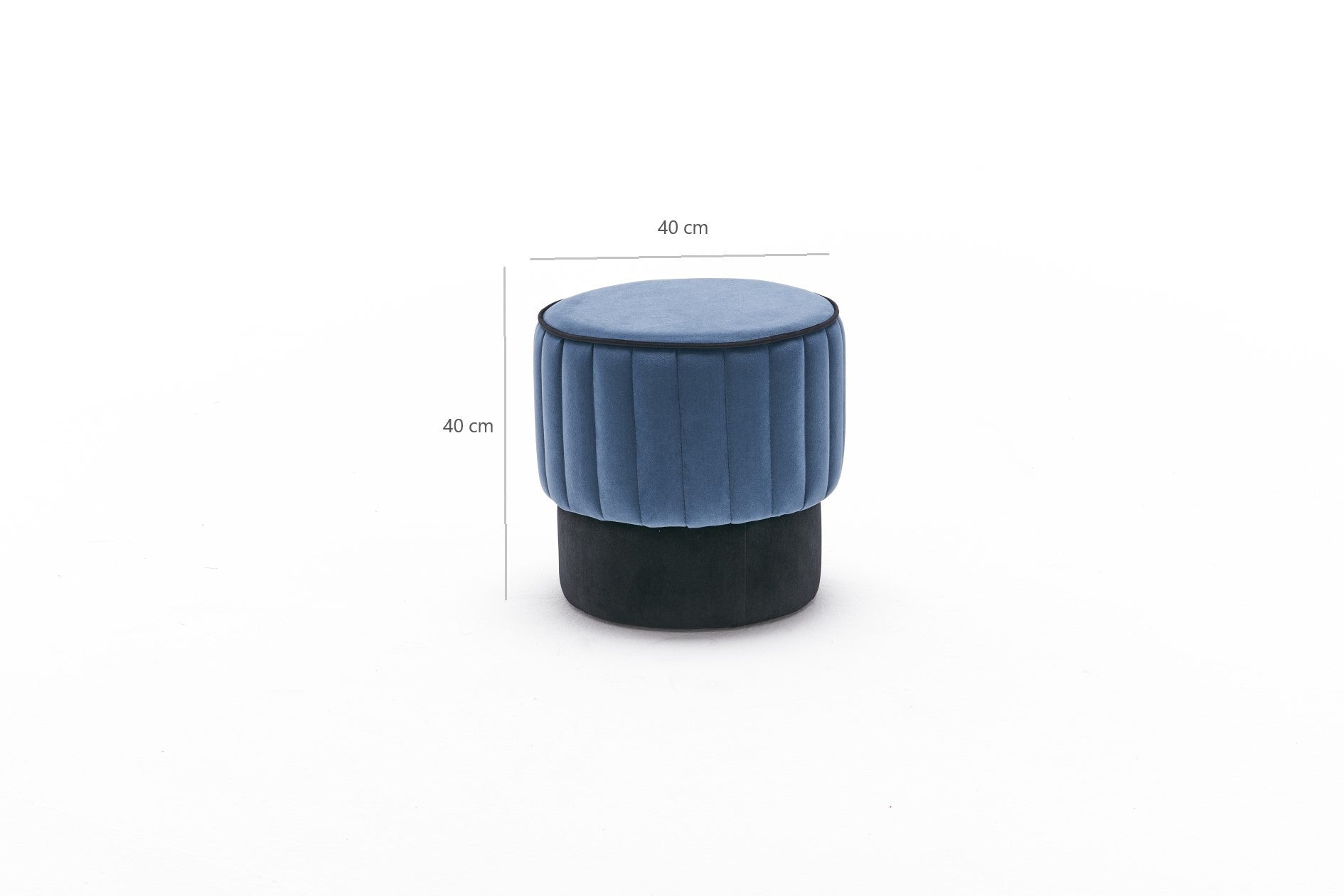ROSE PUF Blue Pouffe – Modern Upholstered Ottoman