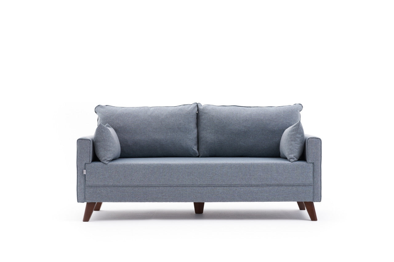 Bella – Blue 2 Seater Sofa | Compact Modern Couch for Two