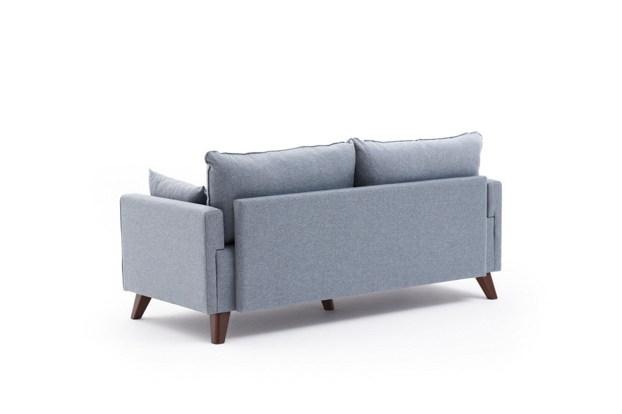 Bella – Blue 2 Seater Sofa | Compact Modern Couch for Two