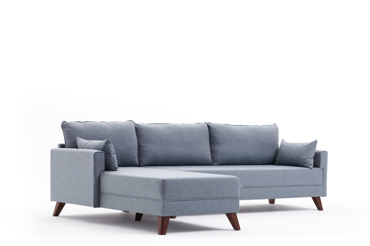 Bella – Blue L Shape Corner Sofa | Designer Sectional for Living Room