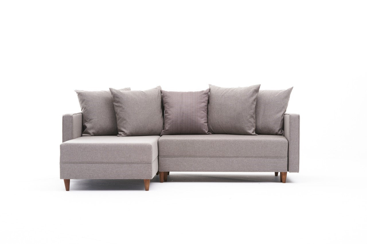 Aydam – Cream L Shaped Corner Sofa Bed | Modular Sectional