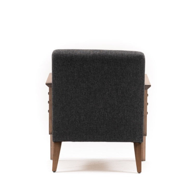 Kemer  | Dark Grey Wing Chair – Designer Lounge Armchair