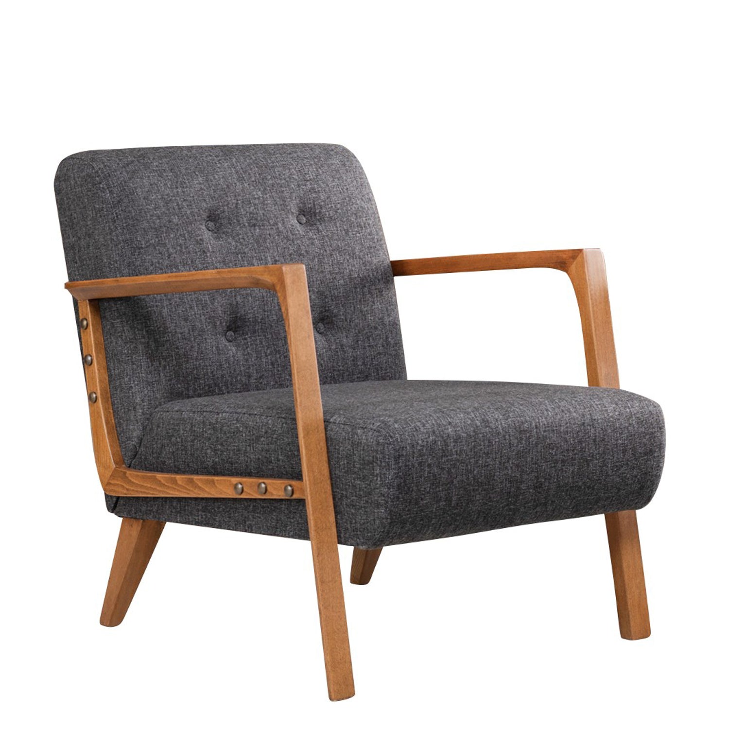 Kemer  | Dark Grey Wing Chair – Designer Lounge Armchair