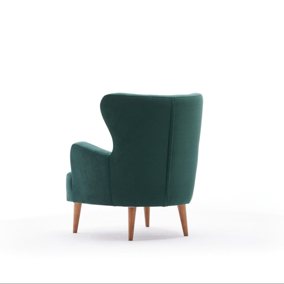 Karina  | Petrol Green Wing Chair – Designer Lounge Armchair