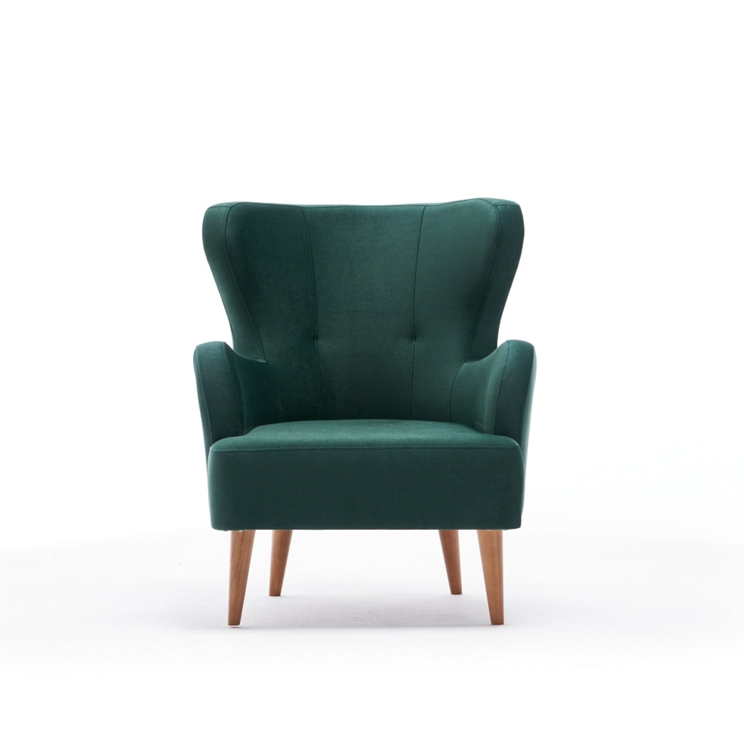 Karina  | Petrol Green Wing Chair – Designer Lounge Armchair