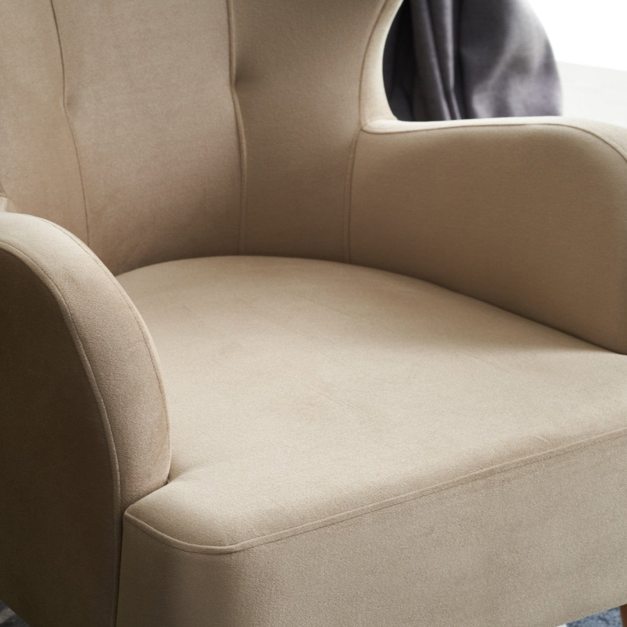 Karina  | Cream Wing Chair – Designer Lounge Armchair