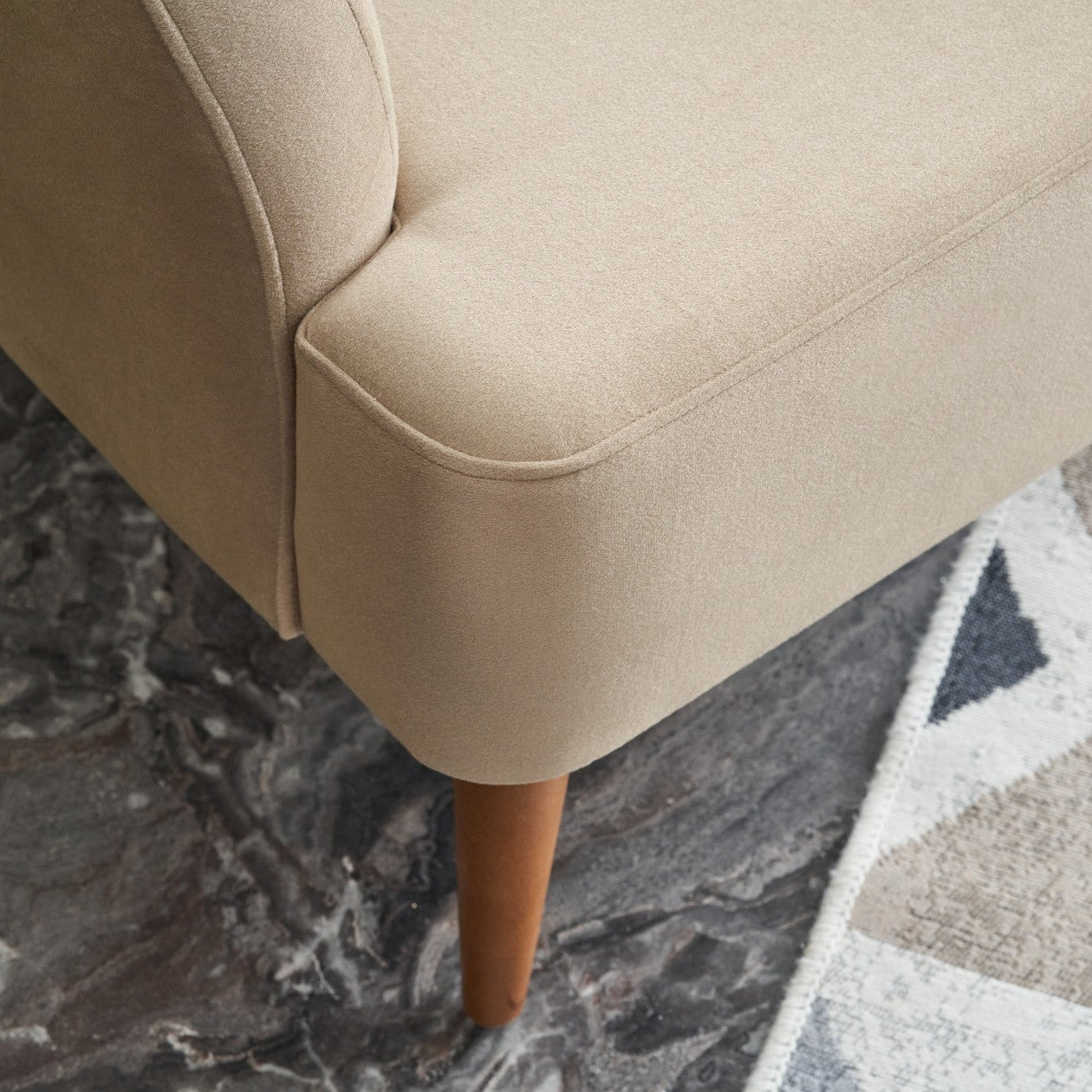 Karina  | Cream Wing Chair – Designer Lounge Armchair