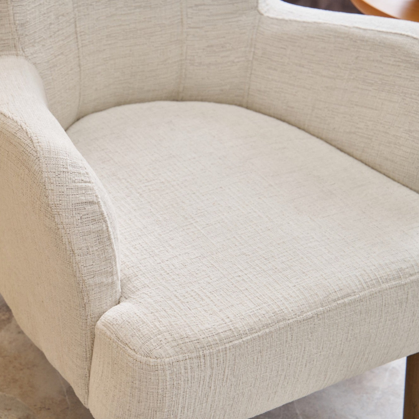 Karina Prestij  | Cream Wing Chair – Designer Lounge Armchair