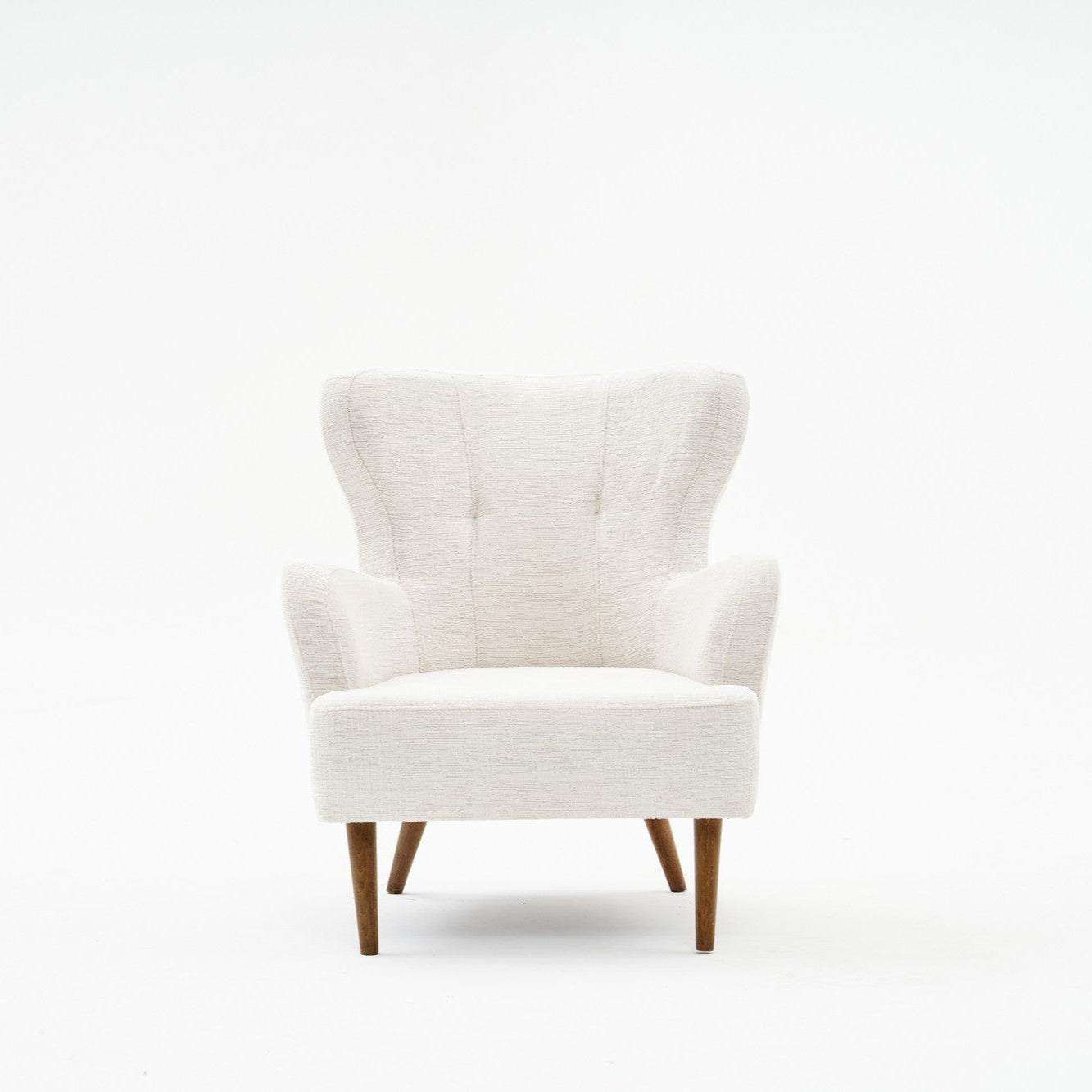 Karina Prestij  | Cream Wing Chair – Designer Lounge Armchair