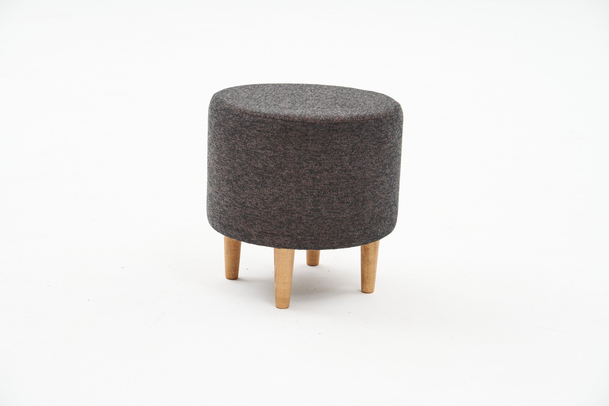 Findik Gabbana - Anthracite Copper Pouffe – Modern Upholstered Ottoman