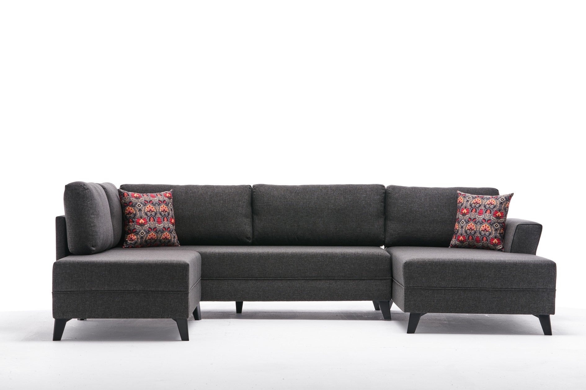 Eris – Anthracite L Shaped Corner Sofa Bed | Modular Sectional
