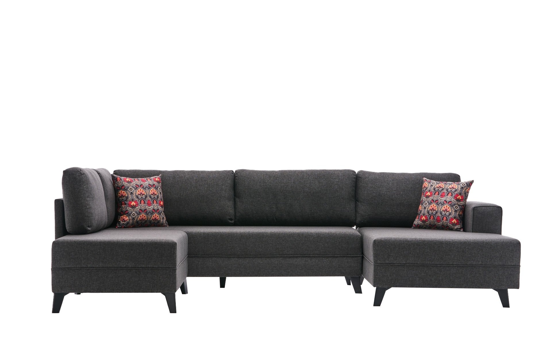 Efsun – Anthracite L Shaped Corner Sofa Bed | Modular Sectional