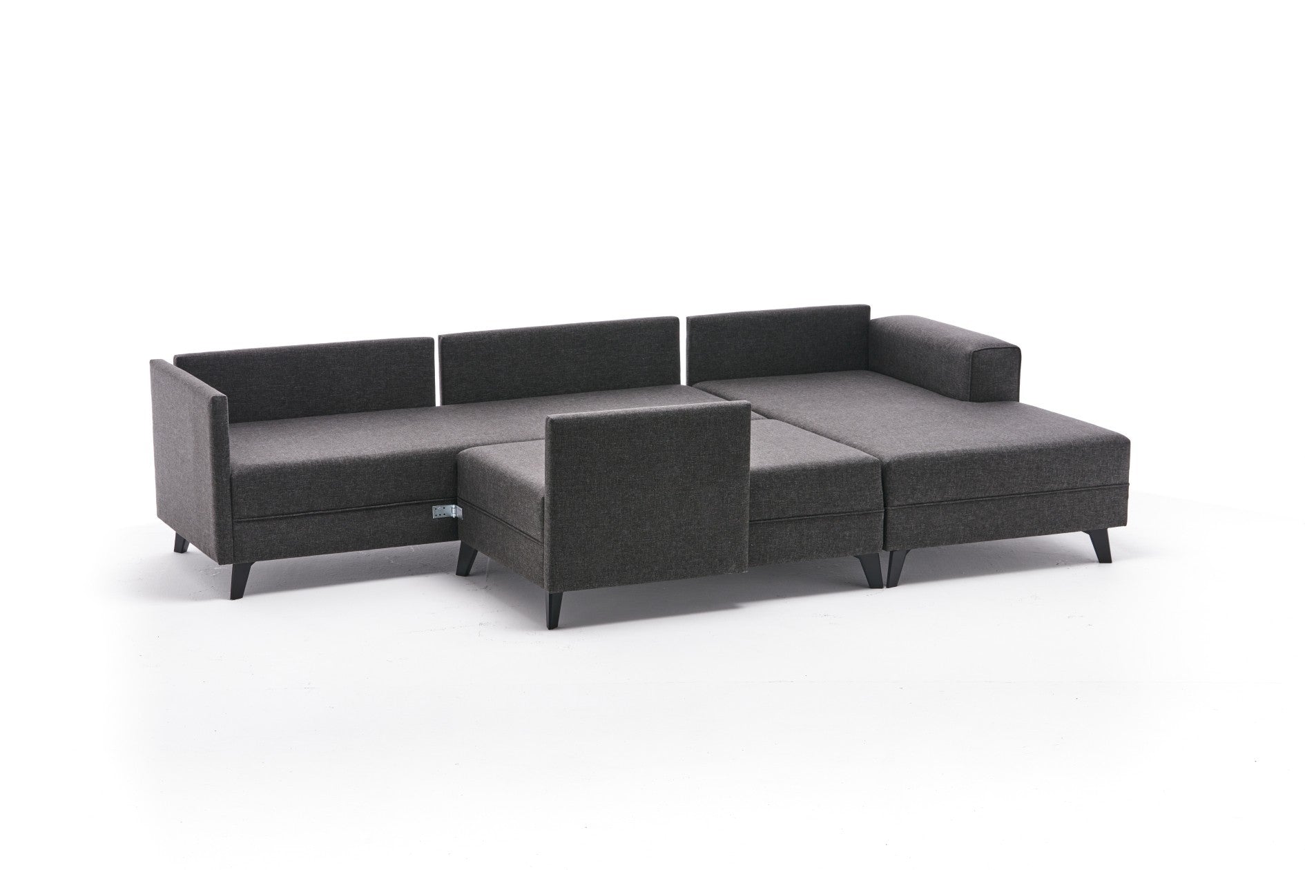 Efsun – Anthracite L Shaped Corner Sofa Bed | Modular Sectional