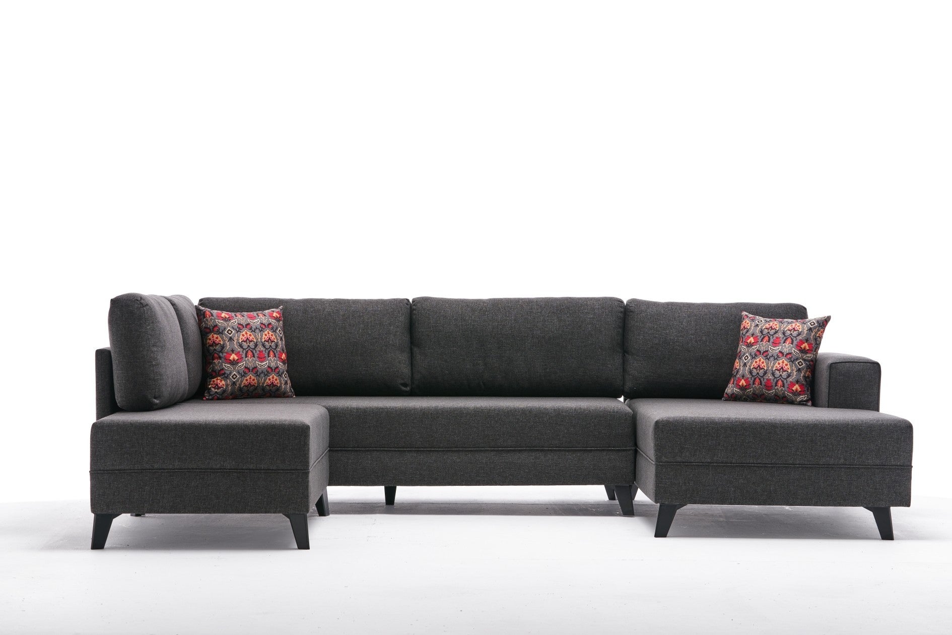 Efsun – Anthracite L Shaped Corner Sofa Bed | Modular Sectional