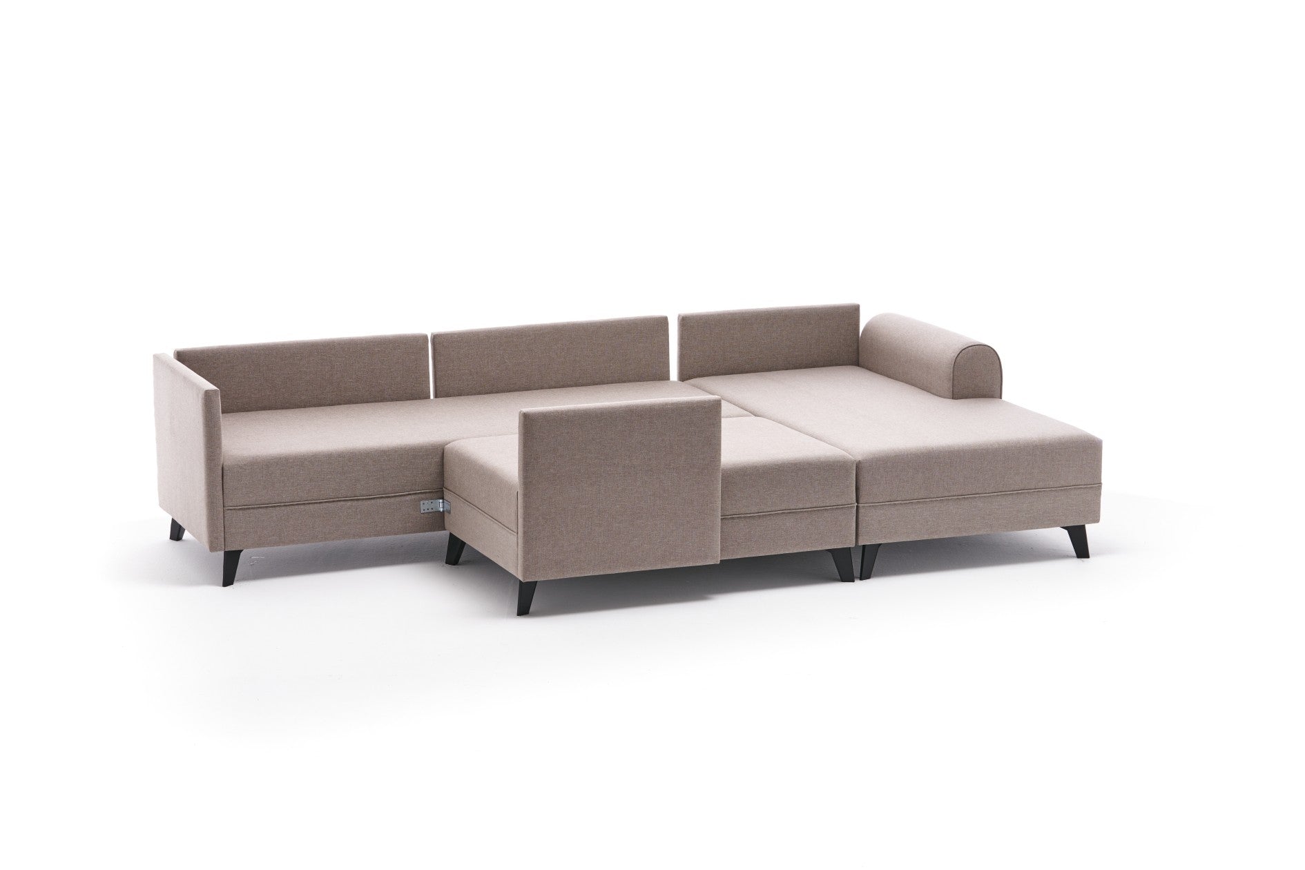 Belen – Cream L Shaped Corner Sofa Bed | Modular Sectional