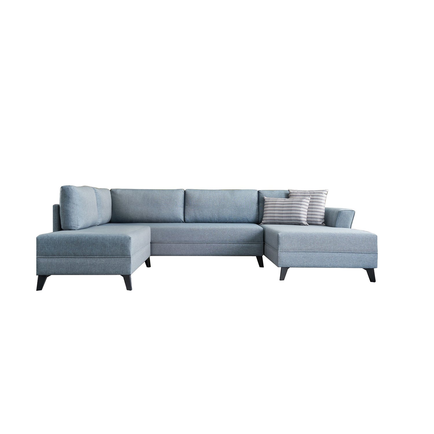 Eris – Blue L Shaped Corner Sofa Bed | Modular Sectional