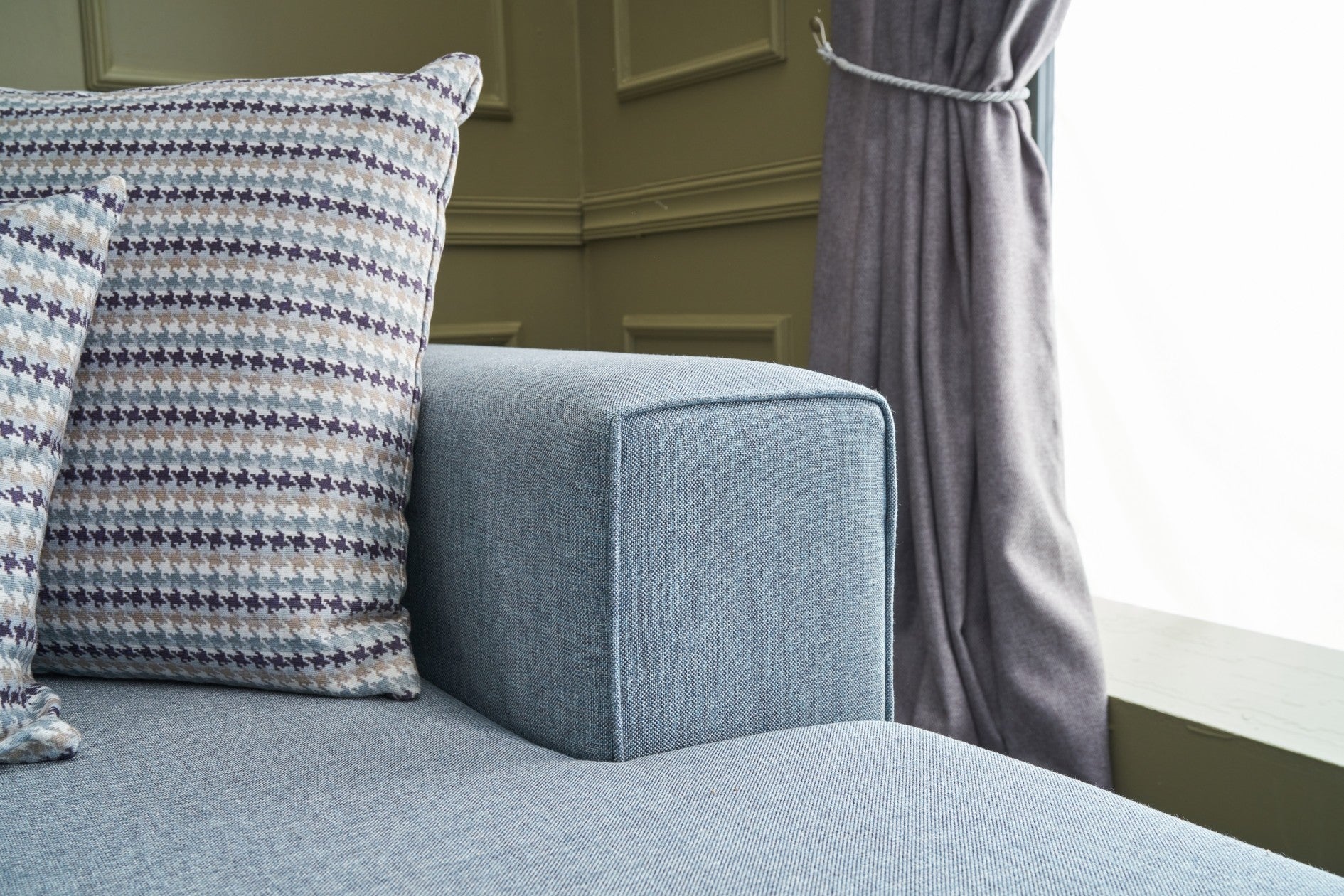 Efsun – Blue L Shaped Corner Sofa Bed | Modular Sectional